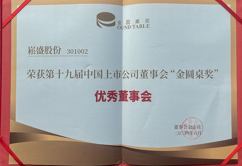 抖圈股份荣获上市公司董事会“金圆桌奖（优异董事会）”